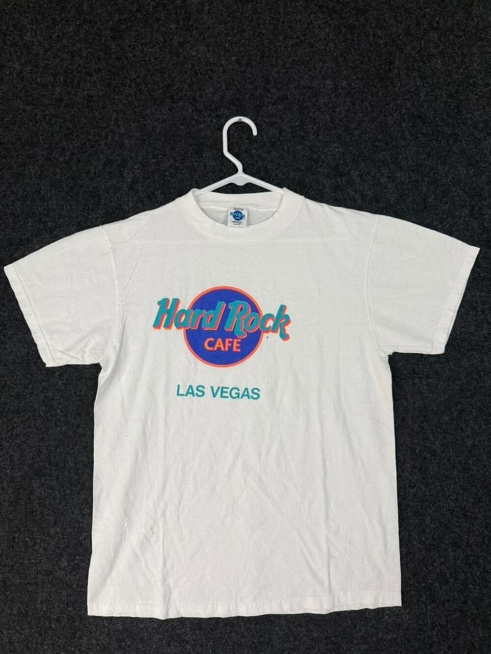Vintage Hard Rock Cafe Las Vegas White Graphic T-Shirt Adult Small